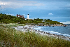 Nonska Light Over Beach on Cape Cod  in Massachusetts